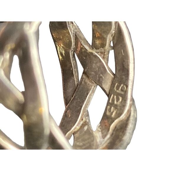 Sterling Silver 925 Open Weave Celtic Knot Ring - Wedding Band size 7.5 - Picture 2 of 11